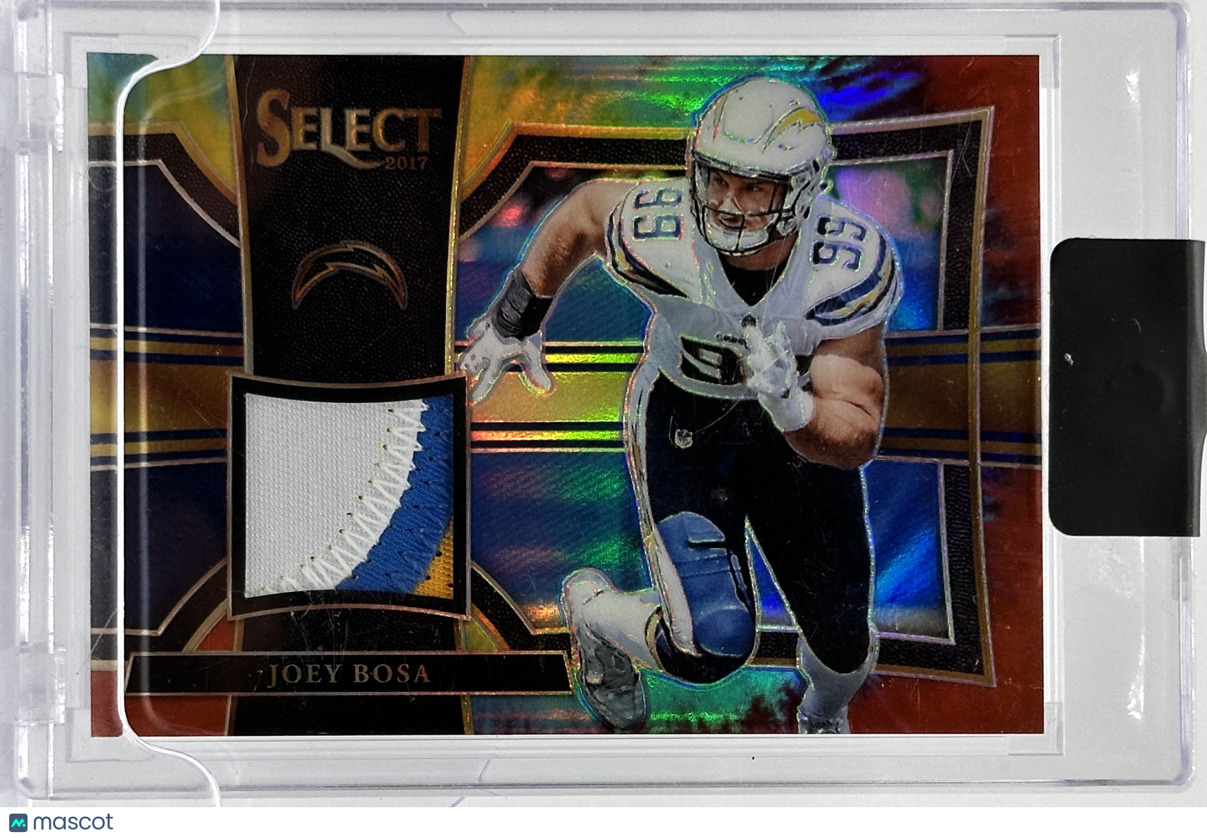 2018 Panini Select Football—Joey Bosa #30 Tie-Dye Prizm 09/25 Patch Memorabilia