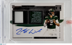2021 Panini Impeccable Elegance F.ball—Zach Wilson #102 Helmet Piece Patch 16/75