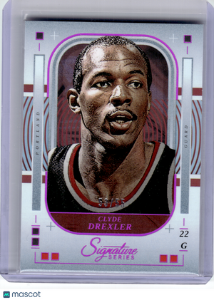 2025 Panini Signature Series Basketball—Clyde Drexler #52 Purple 53/55