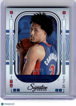 2025 Panini Signature Series Basketball—Cade Cunningham #57 Blue 30/35