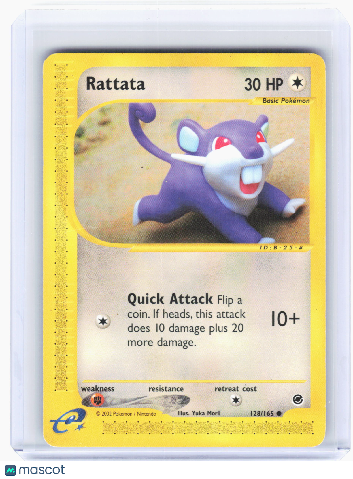 2002 Pokemon—Rattata #128 Expedition—Common Nonholo [Heavily Played]