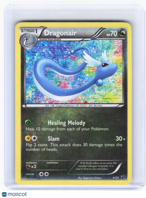 2012 Pokemon—Dragonair #4 Dragon Vault—Holo Rare [Damaged]