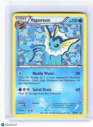 2013 Pokemon—Vaporeon #BW89 Black & White Promos—Promo Holo [Damaged]