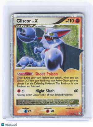 2008 Pokemon—Gliscor LV.X #141 Legends Awakened—Ultra Rare Holo [Damaged]
