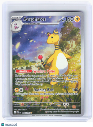 2026 Pokemon—Ampharos #90 Chaos Rising—Illustration Rare Holo