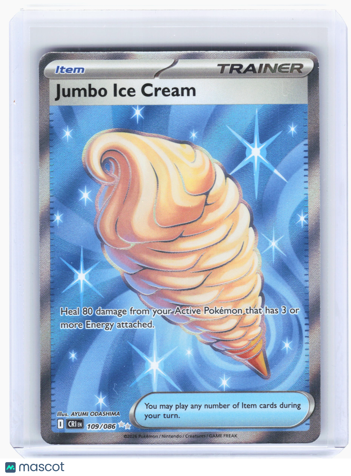 2026 Pokemon—Jumbo Ice Cream #109 Chaos Rising—Ultra Rare Holo