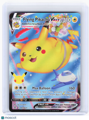 2021 Pokemon—Flying Pikachu VMAX #7 Celebrations—Ultra Rare Holo