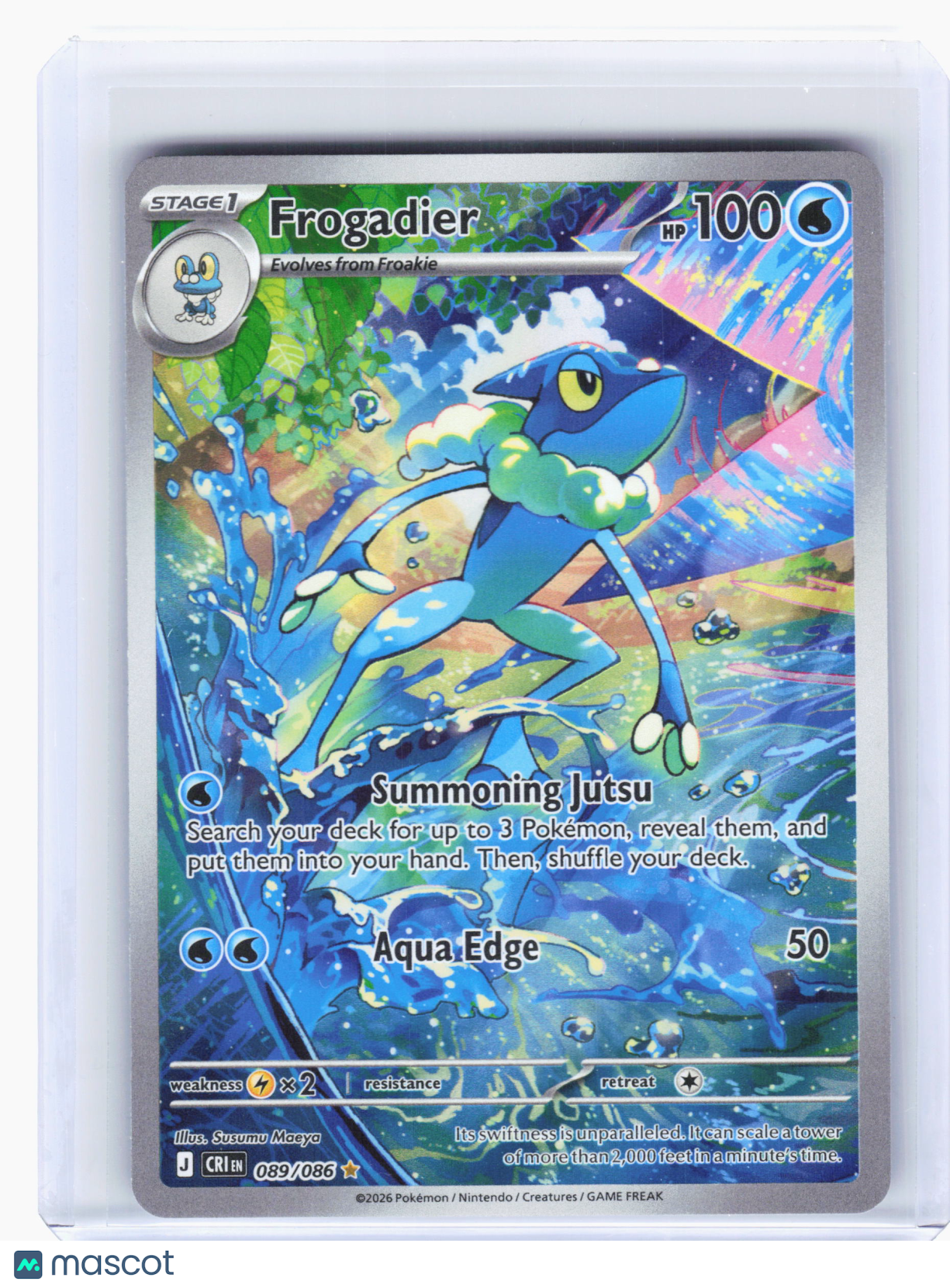 2026 Pokemon—Frogadier #89 Chaos Rising—Illustration Rare Holo