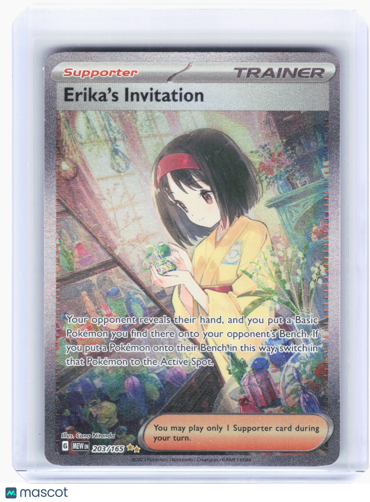 2023 Pokemon—Erika's Invitation #203 Scarlet & Violet 151—SIR Holo [LP]