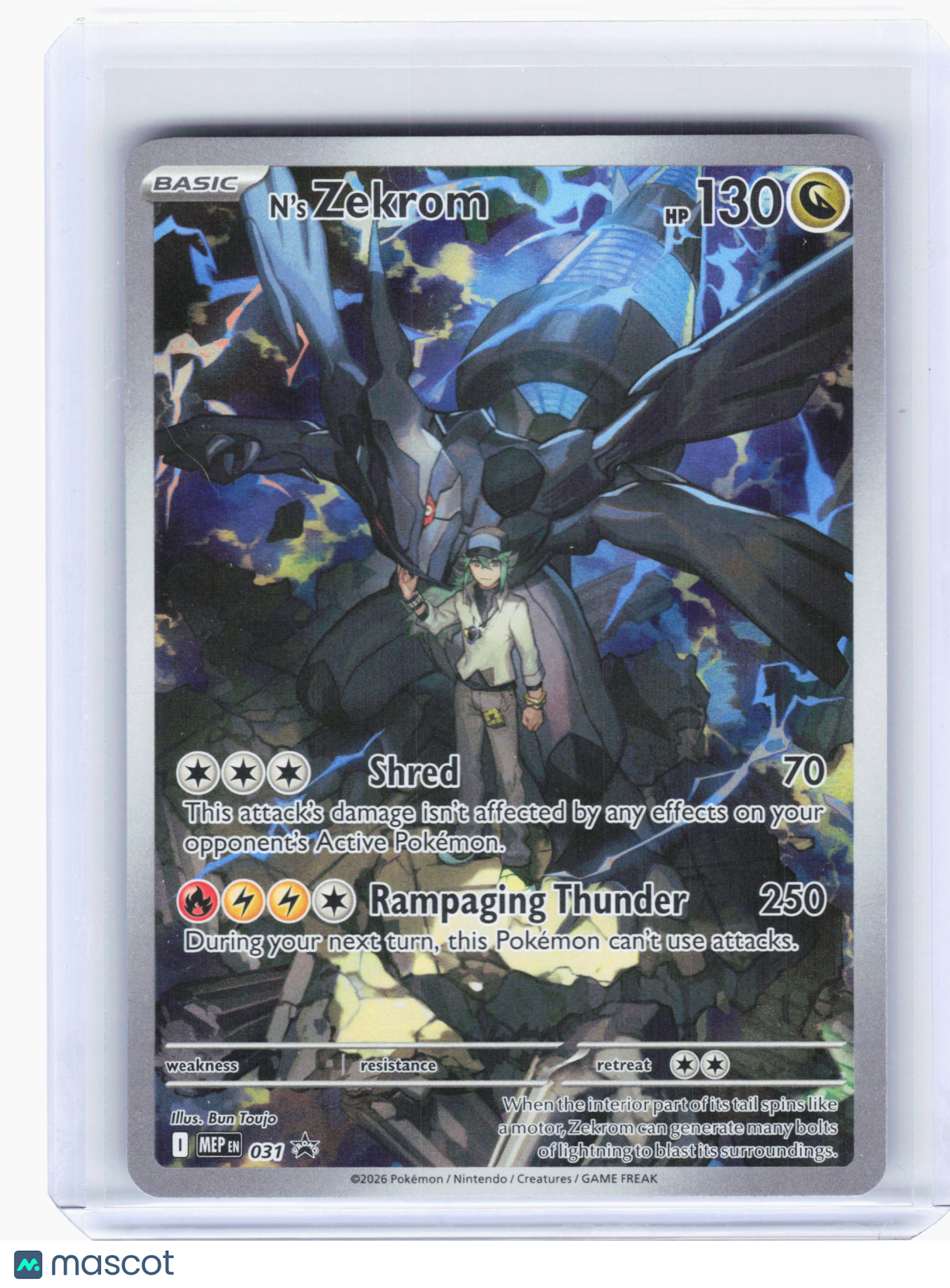 2026 Pokemon—N's Zekrom #31 Mega Evolution Promo—Black Star Promo Holo [LP]