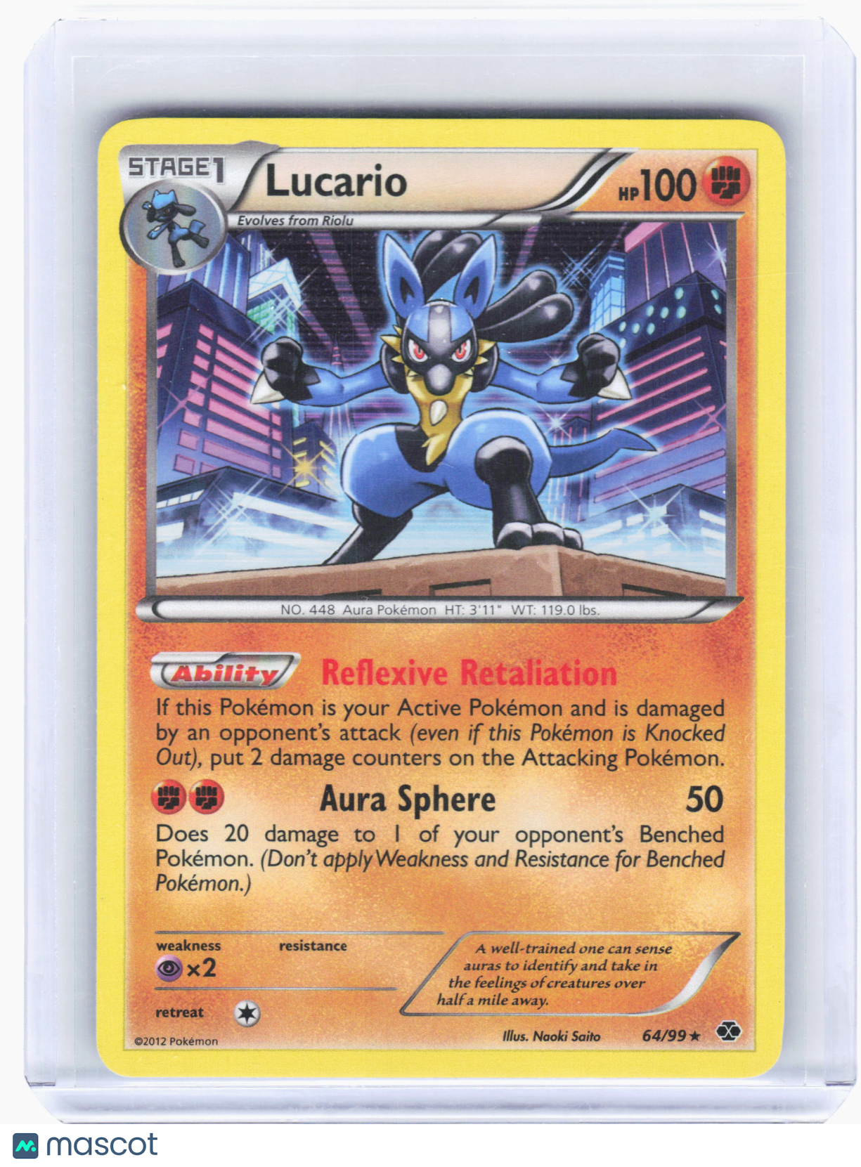 2012 Pokemon—Lucario #64 Next Destinies—Holo Rare [Lightly Played]