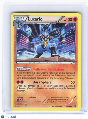 2012 Pokemon—Lucario #64 Next Destinies—Holo Rare [Moderately Played]