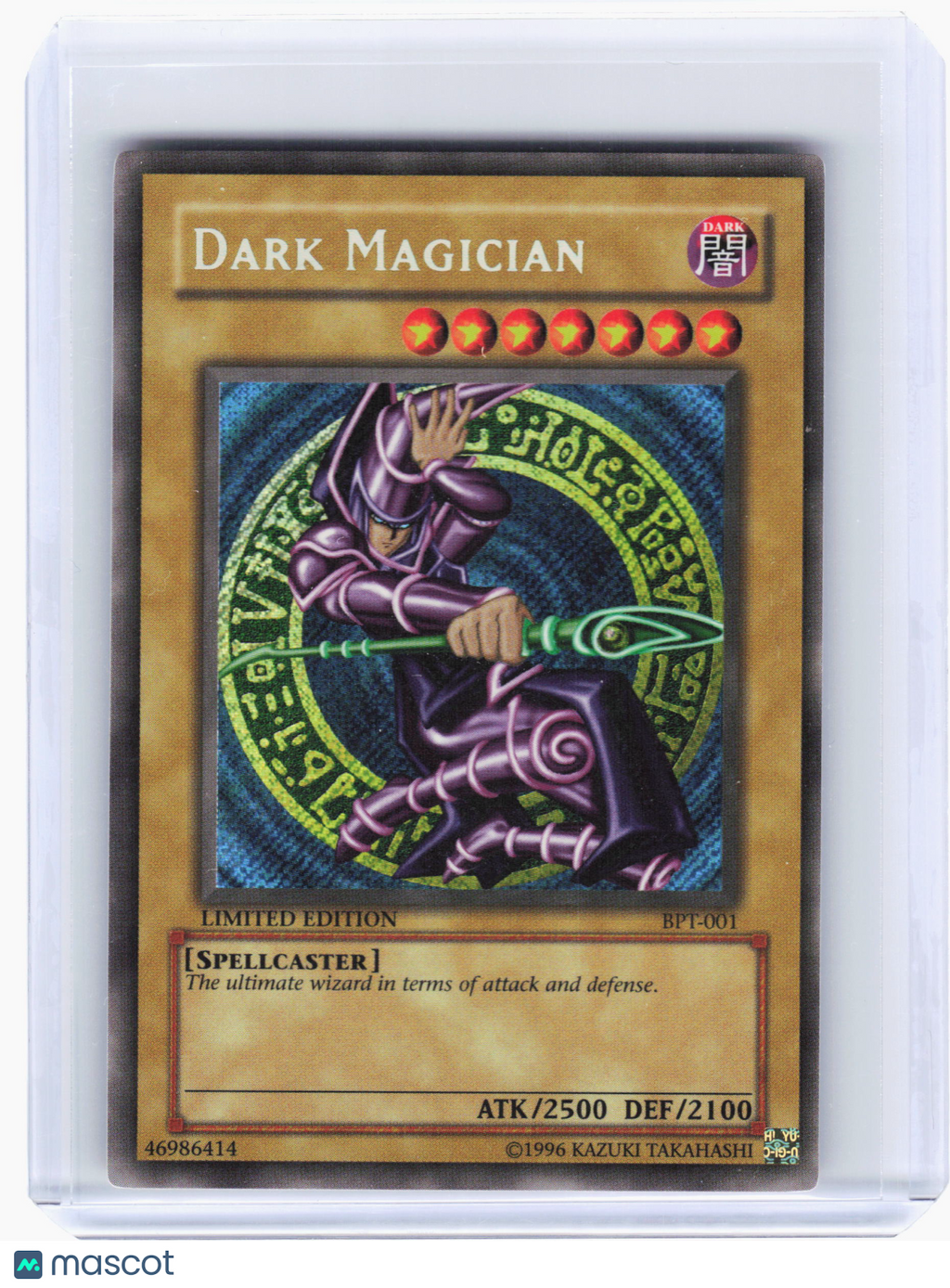 2002 YuGiOh—Dark Magician #BPT-001 Collectors Tin—Secret Rare Foil [MP]