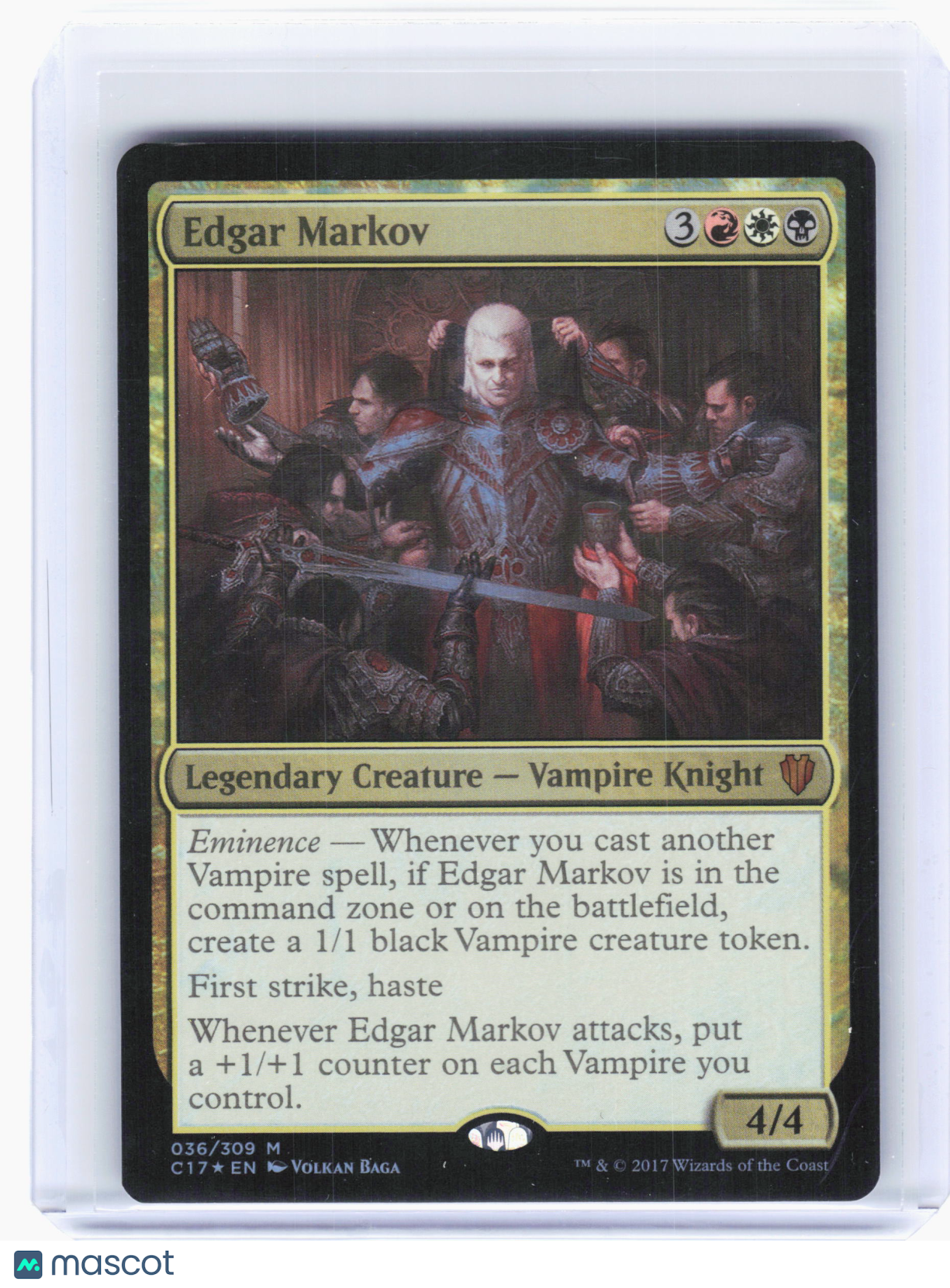2017 Magic: TG—Edgar Markov #36 Commander 2017—Mythic Foil [Heavily Played]