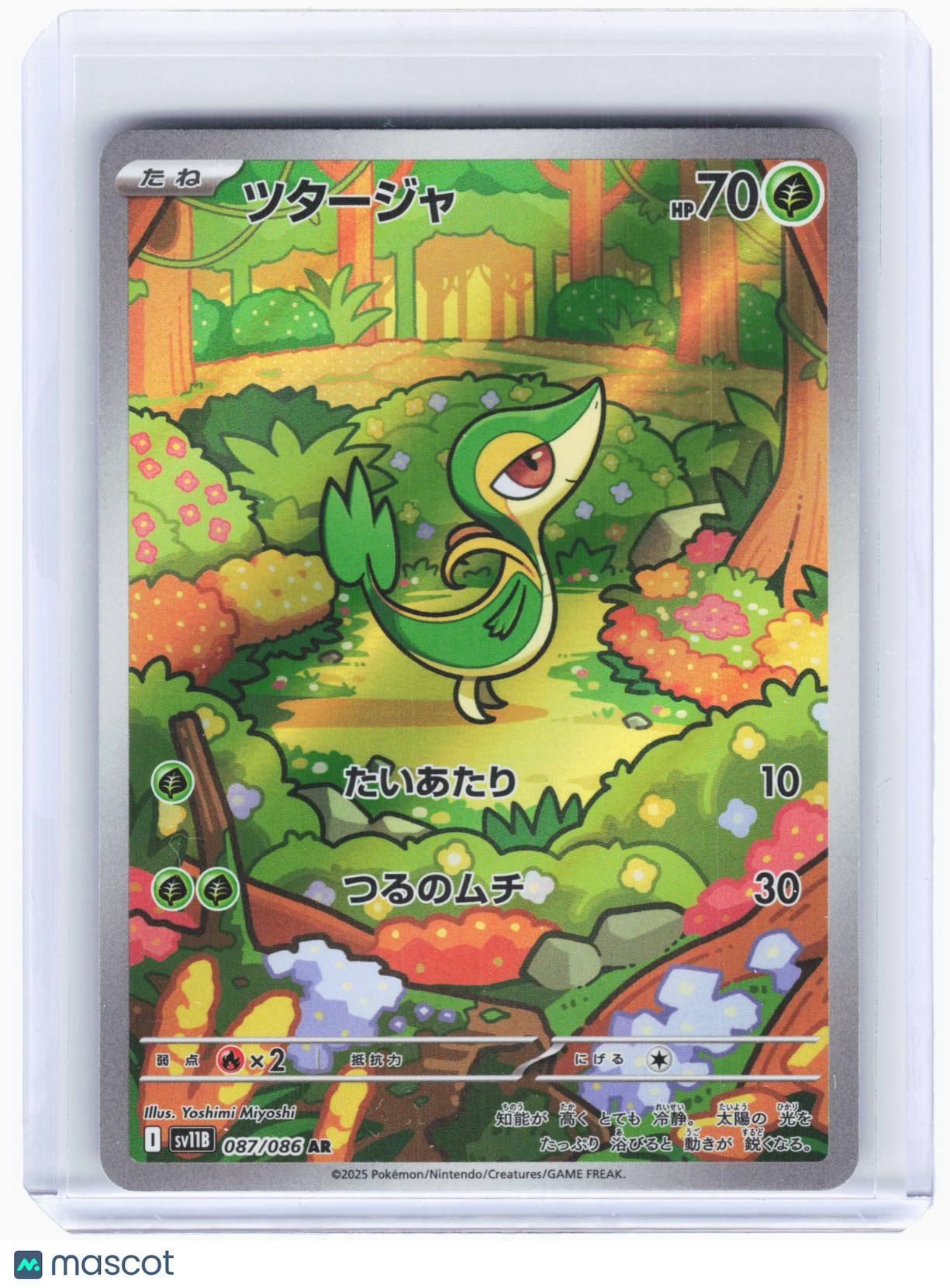 2025 Pokemon—Snivy #87 Black Bolt—Art Rare Holo Japanese