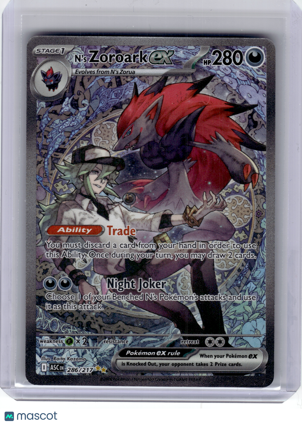 2026 Pokemon—N'S Zoroark ex #286 Ascended Heroes—Special Illustration Rare Holo