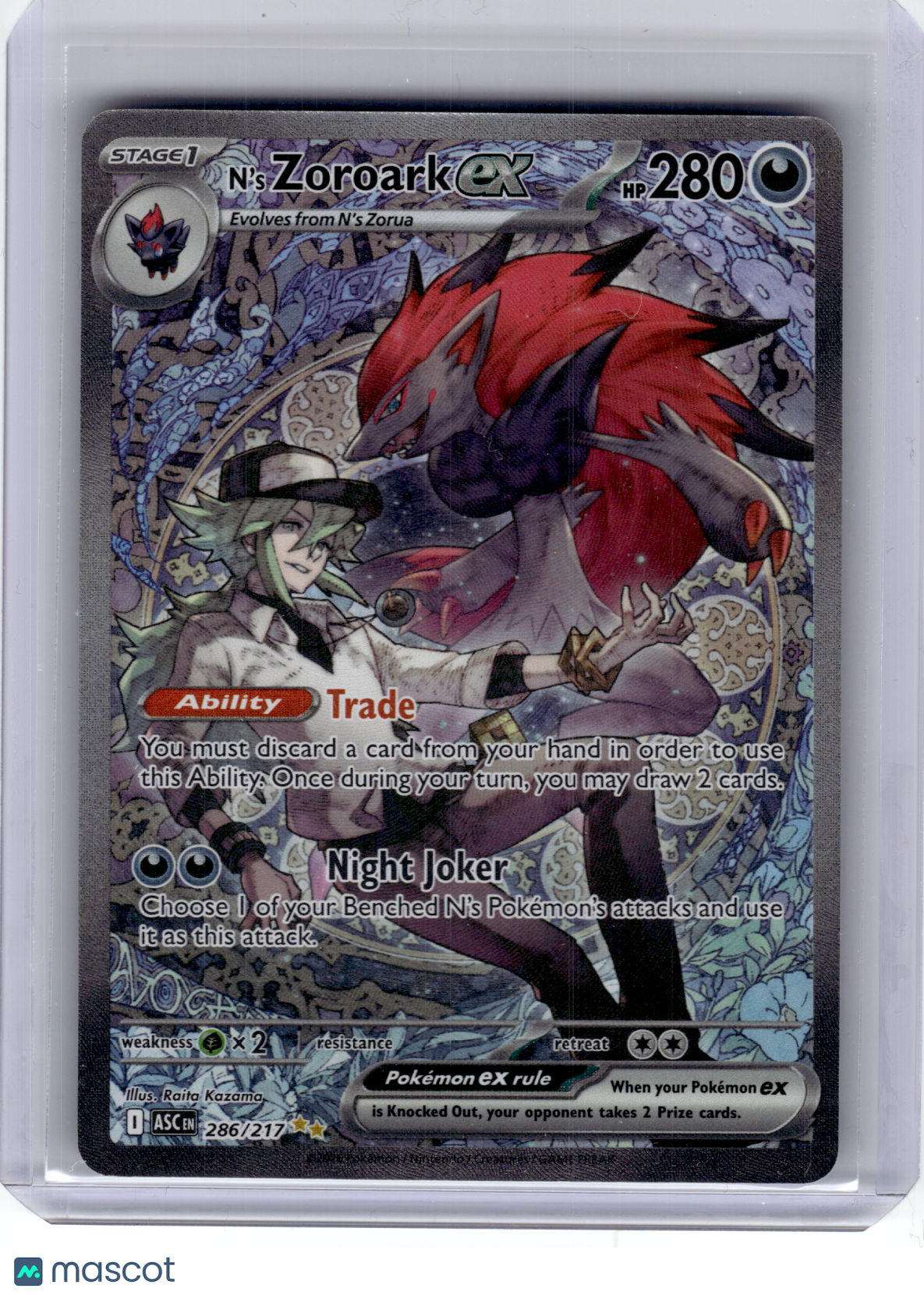 2026 Pokemon—N'S Zoroark ex #286 Ascended Heroes—Special Illustration Rare Holo