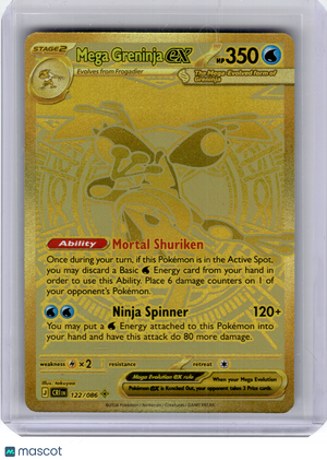 2026 Pokemon—Mega Greninja ex #122 Chaos Rising—Mega Hyper Rare Gold