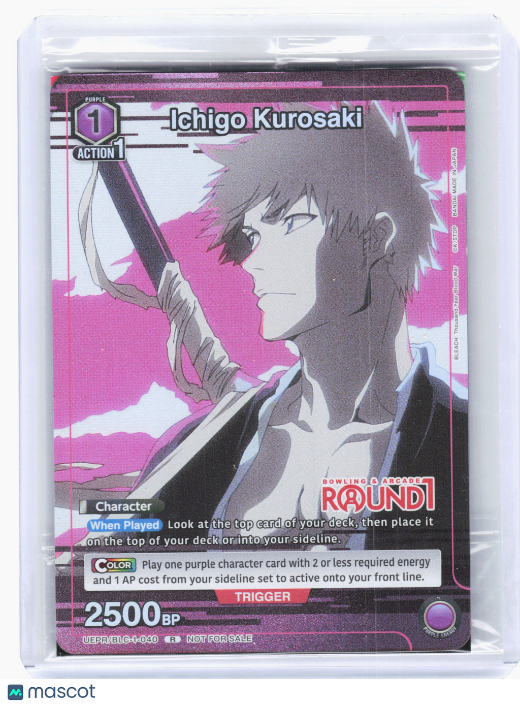 2025 Union Arena —Ichigo Kurosaki #UEPR/BLC-1-040—Rare Foil (Round1) (Sealed)
