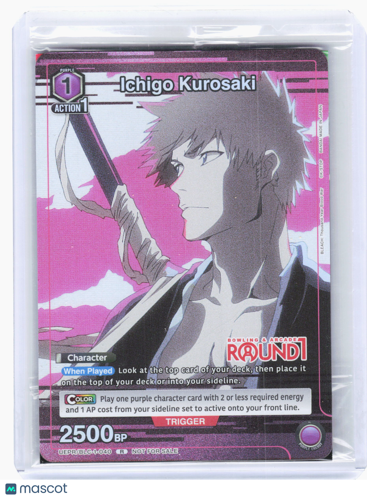 2025 Union Arena —Ichigo Kurosaki #UEPR/BLC-1-040—Rare Foil (Round1) (Sealed)