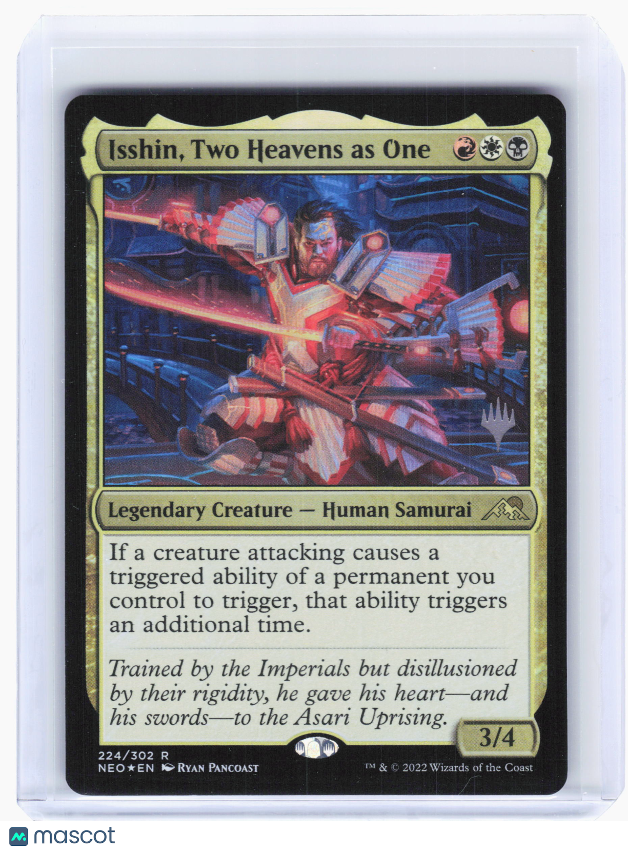 2022 MTG—Isshin, Two Heavens as One #224 Promo Pack: Kamigawa: Neon Dynasty—R
