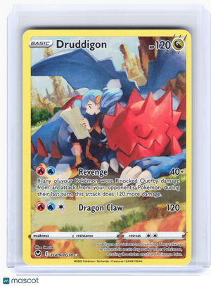 2022 Pokemon—Druddigon #TG09 Silver Tempest Trainer Gallery—Ultra Rare Holo