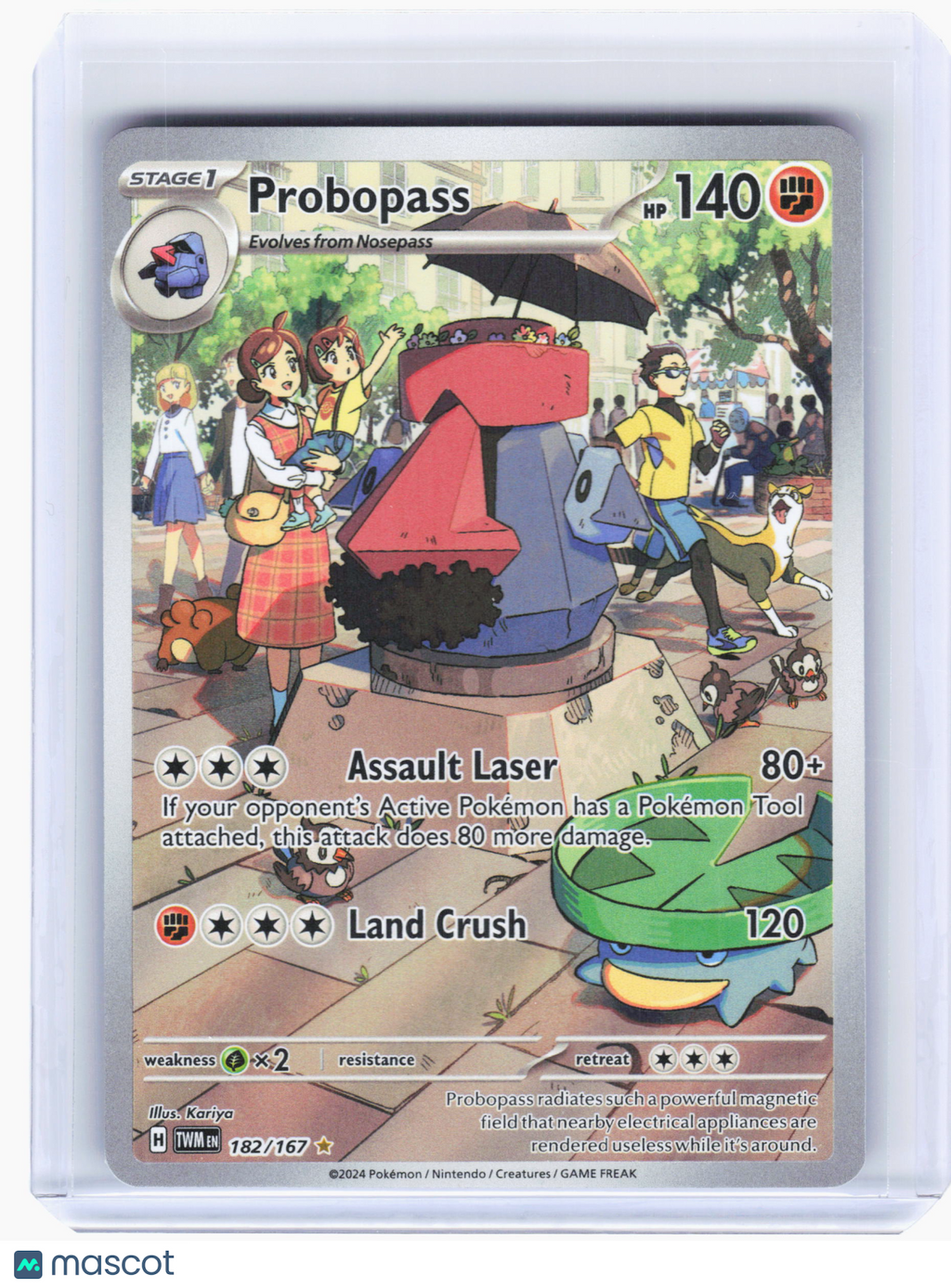 2024 Pokemon—Probopass #182 Twilight Masquerade—Illustration Rare Holo
