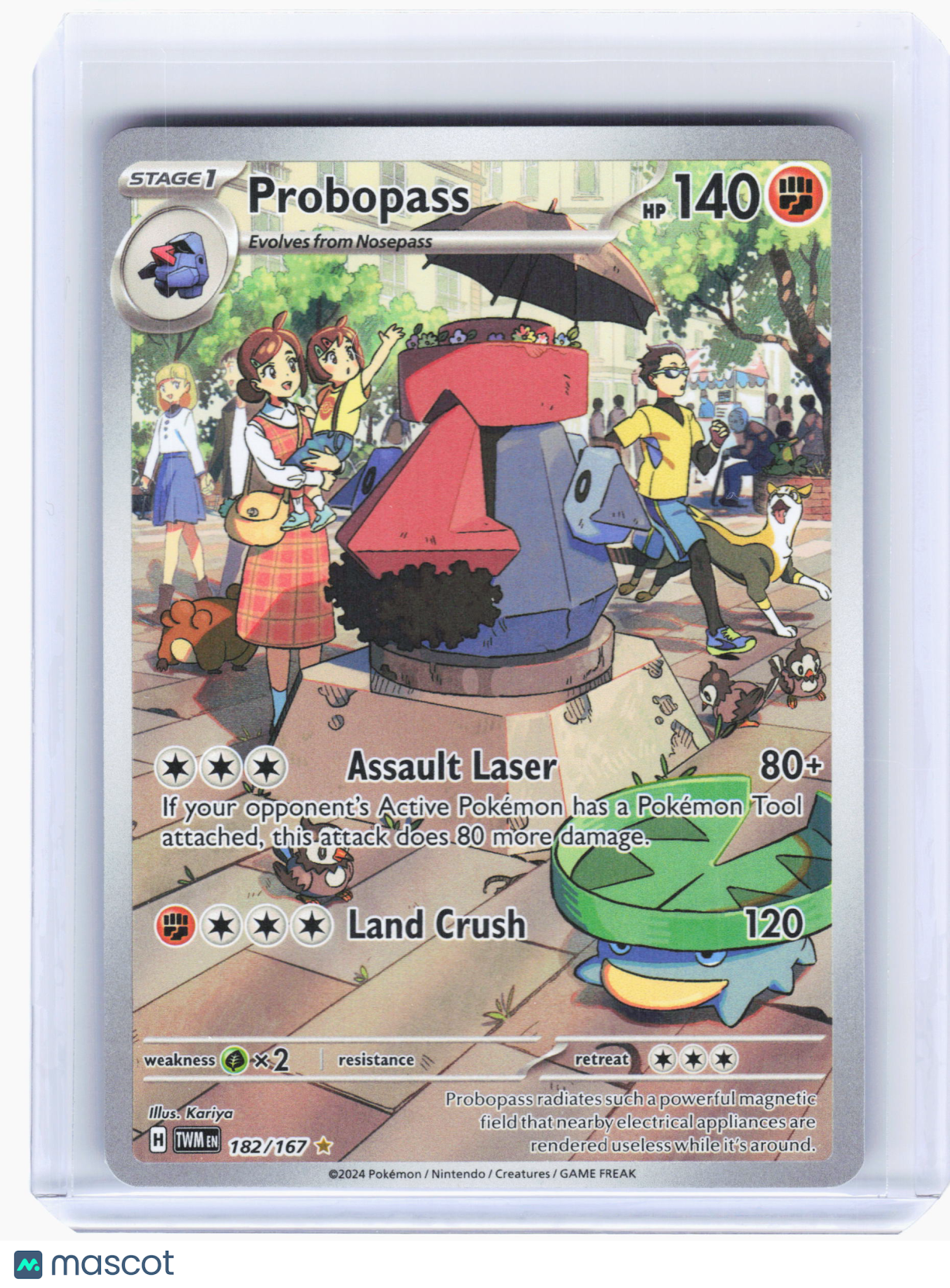 2024 Pokemon—Probopass #182 Twilight Masquerade—Illustration Rare Holo