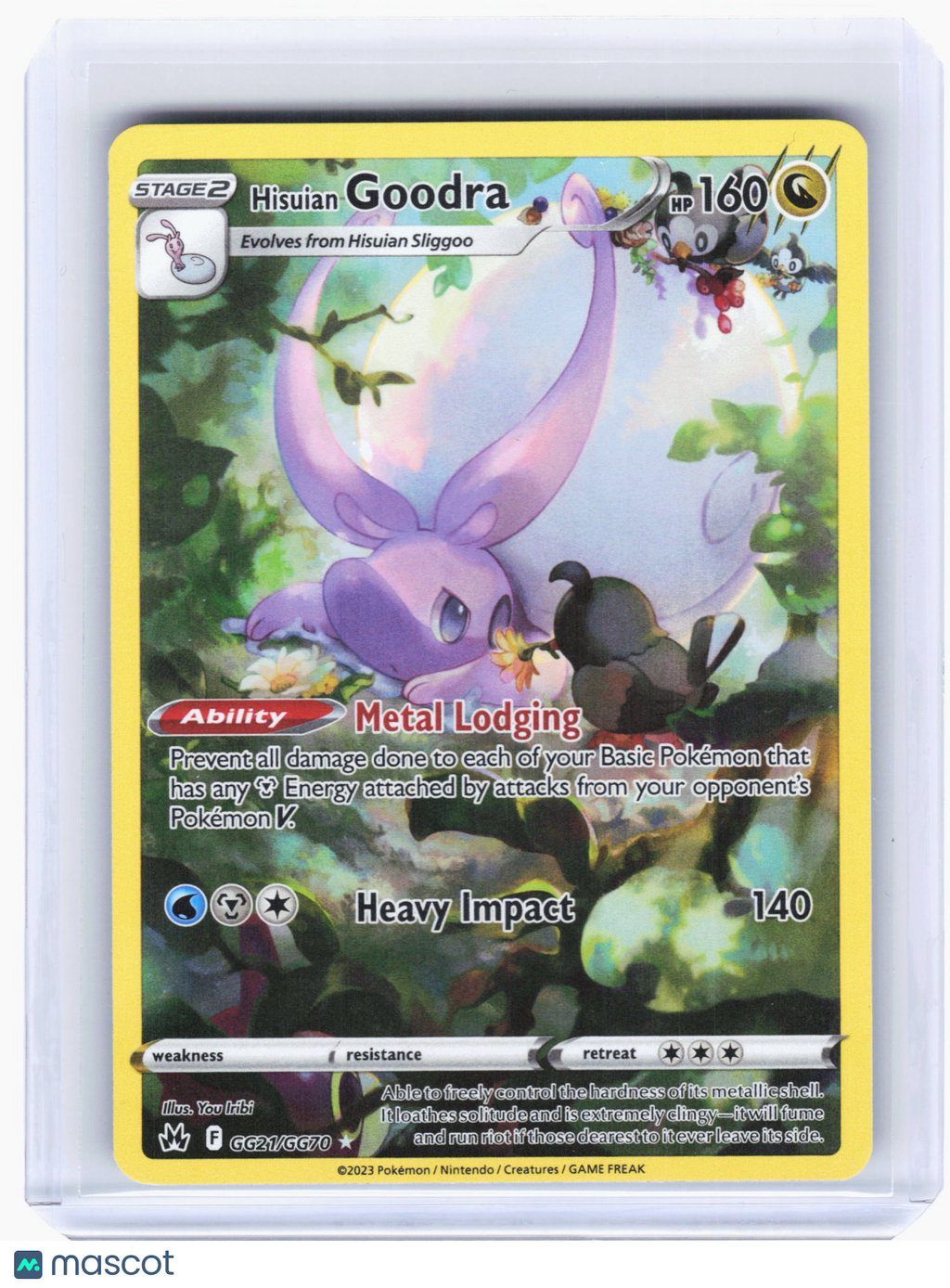 2023 Pokemon—Hisuian Goodra #GG21 Crown Zenith: Galarian Gallery—Ultra Rare Holo