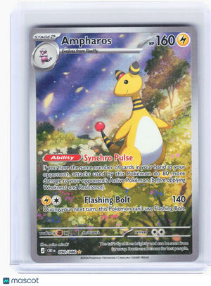 2026 Pokemon—Ampharos #90 Chaos Rising—Illustration Rare Holo