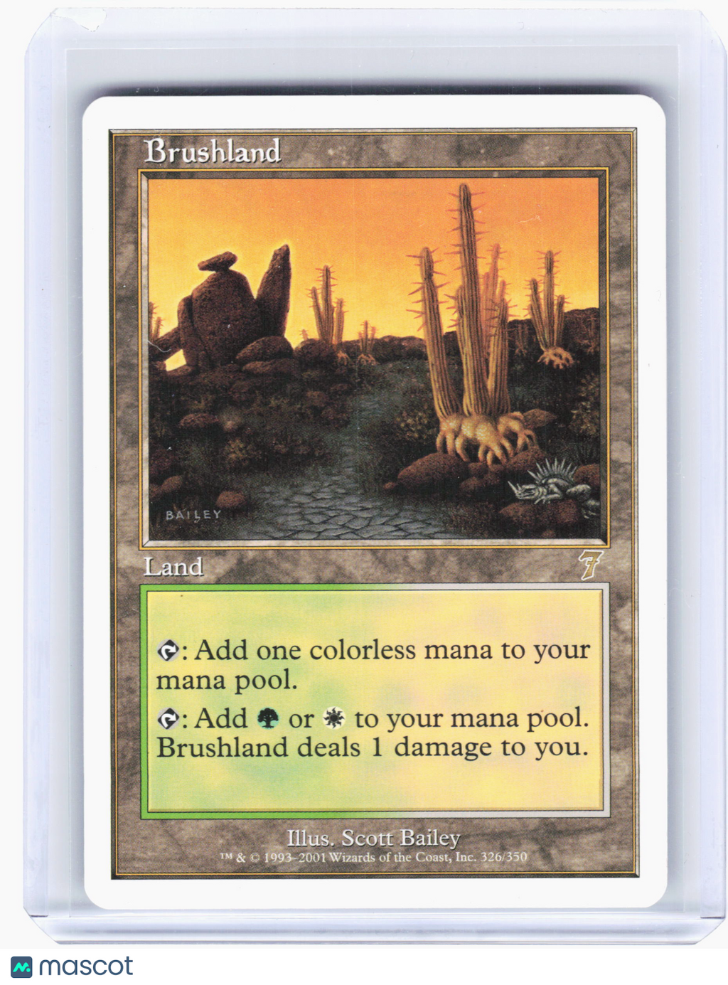 2001 Magic: The Gathering—Brushland #326 7th Edition—Rare Nonfoil [LP]