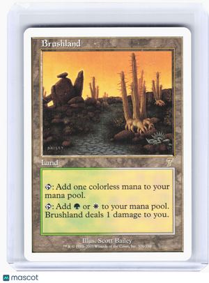 2001 Magic: The Gathering—Brushland #326 7th Edition—Rare Nonfoil [LP]
