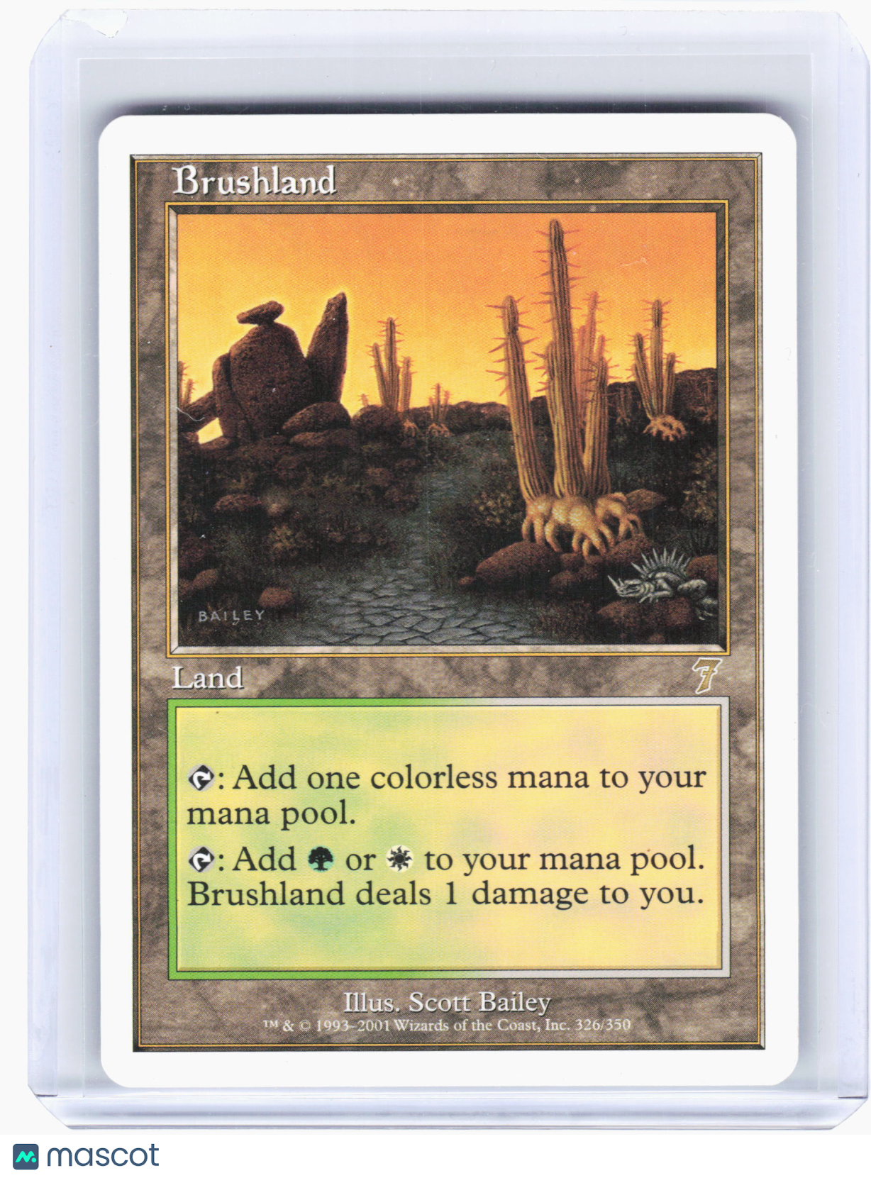 2001 Magic: The Gathering—Brushland #326 7th Edition—Rare Nonfoil [LP]
