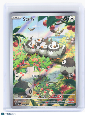2023 Pokemon—Starly #221 Scarlet & Violet Base Set—Illustration Rare Holo [MP]
