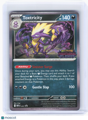2025 Pokemon—Toxtricity #17 Mega Evolution—Black Star Promo Holo (Pre-Release)
