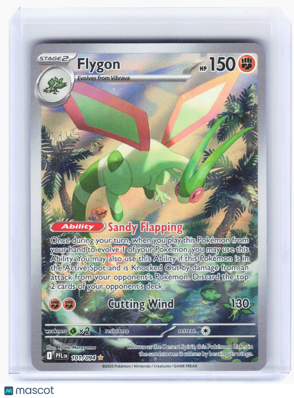 2025 Pokemon—Flygon #101 Phantasmal Flames—Illustration Rare Holo
