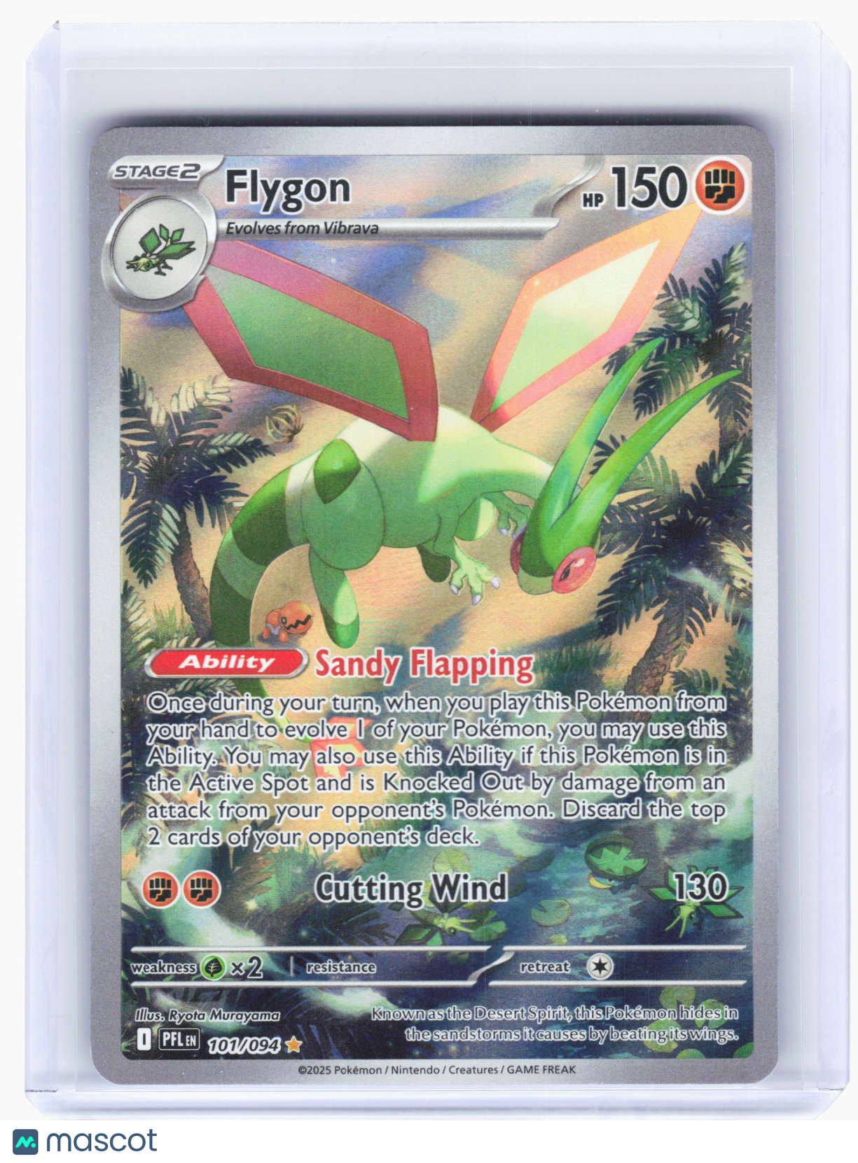 2025 Pokemon—Flygon #101 Phantasmal Flames—Illustration Rare Holo