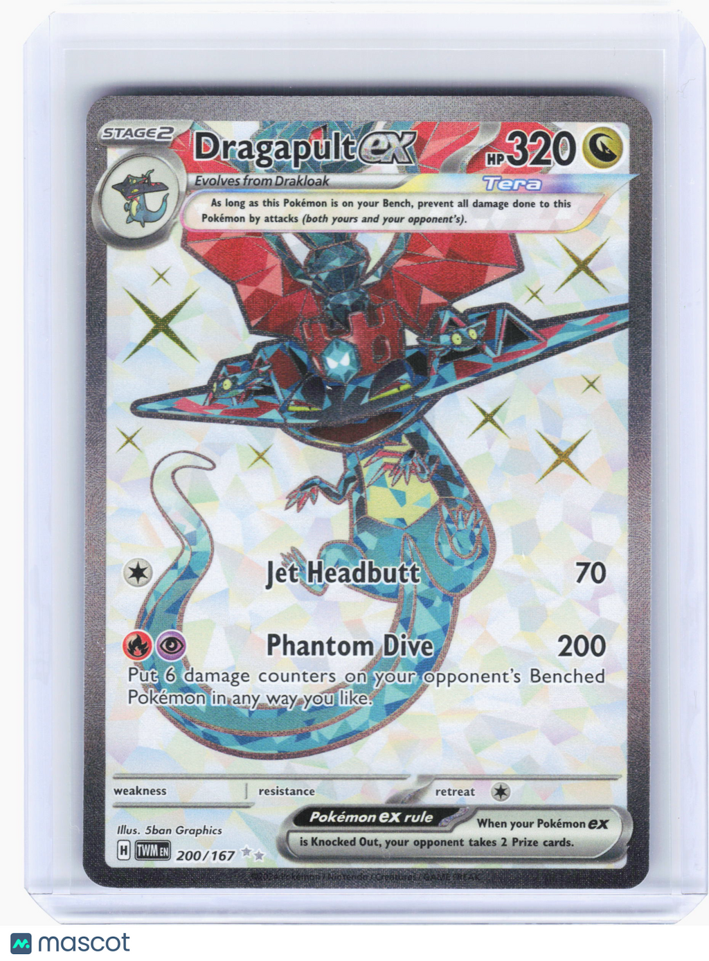 2024 Pokemon—Dragapult ex #200 Twilight Masquerade—Ultra Rare Holo