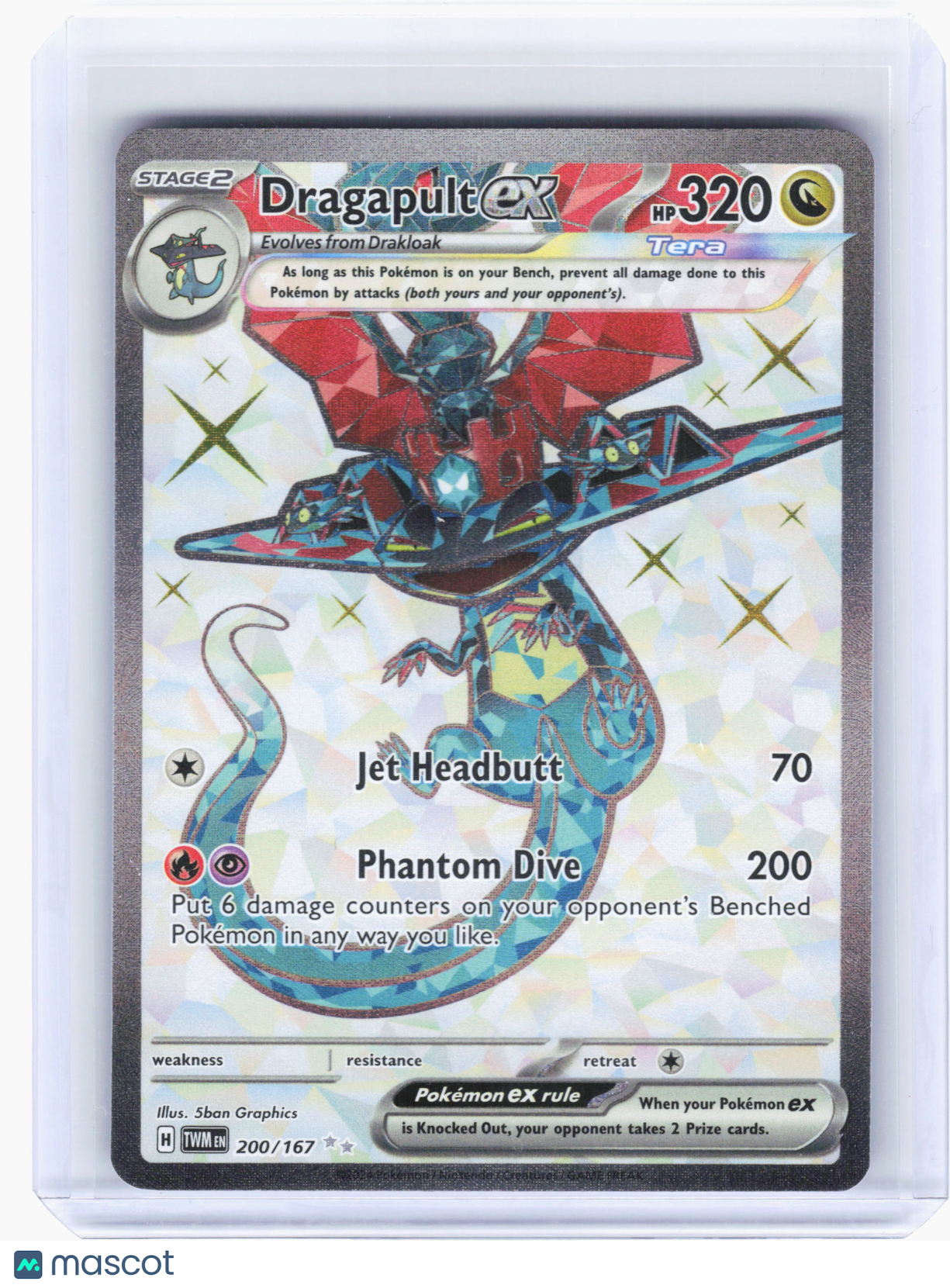 2024 Pokemon—Dragapult ex #200 Twilight Masquerade—Ultra Rare Holo