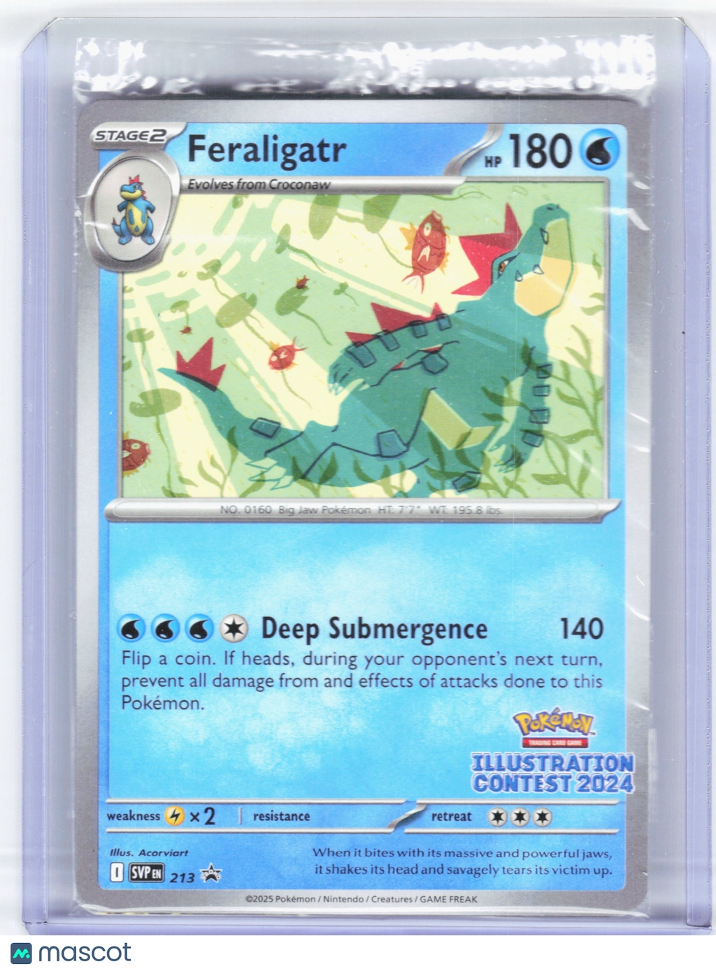 2025 Pokemon—Feraligatr #213 Scarlet & Violet—Black Star Promo (Stamped)(Sealed)