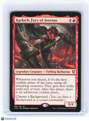 2022 MTG—Karlach, Fury of Avernus #186 CLB—Mythic Nonfoil [Lightly Played]