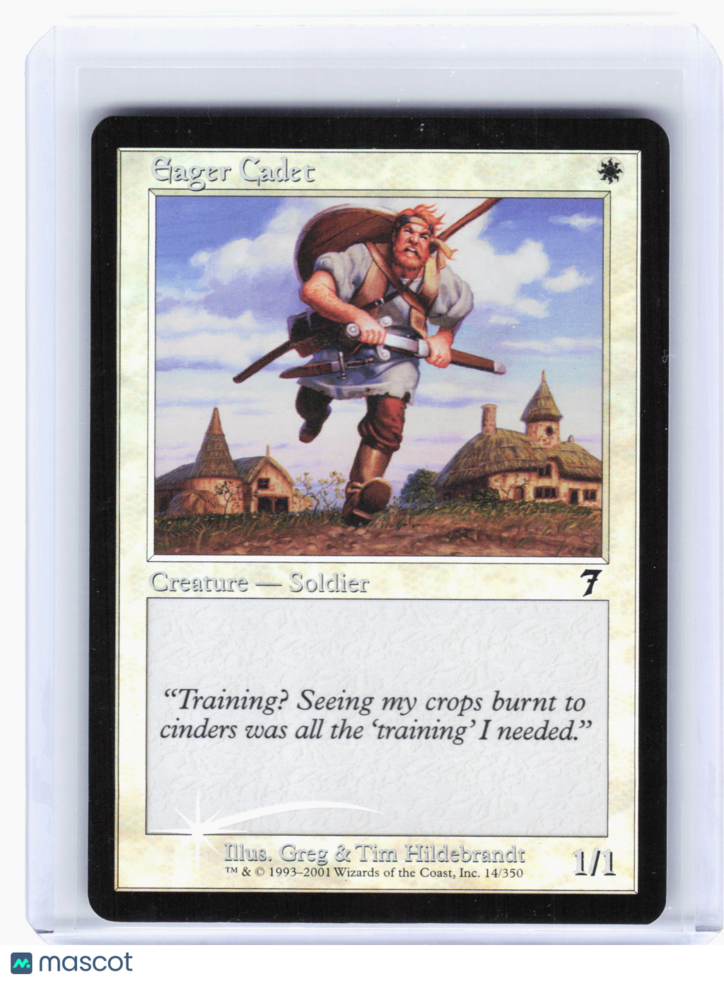 2001 Magic: The Gathering—Eager Cadet #14 7th Edition—Common Foil [LP]