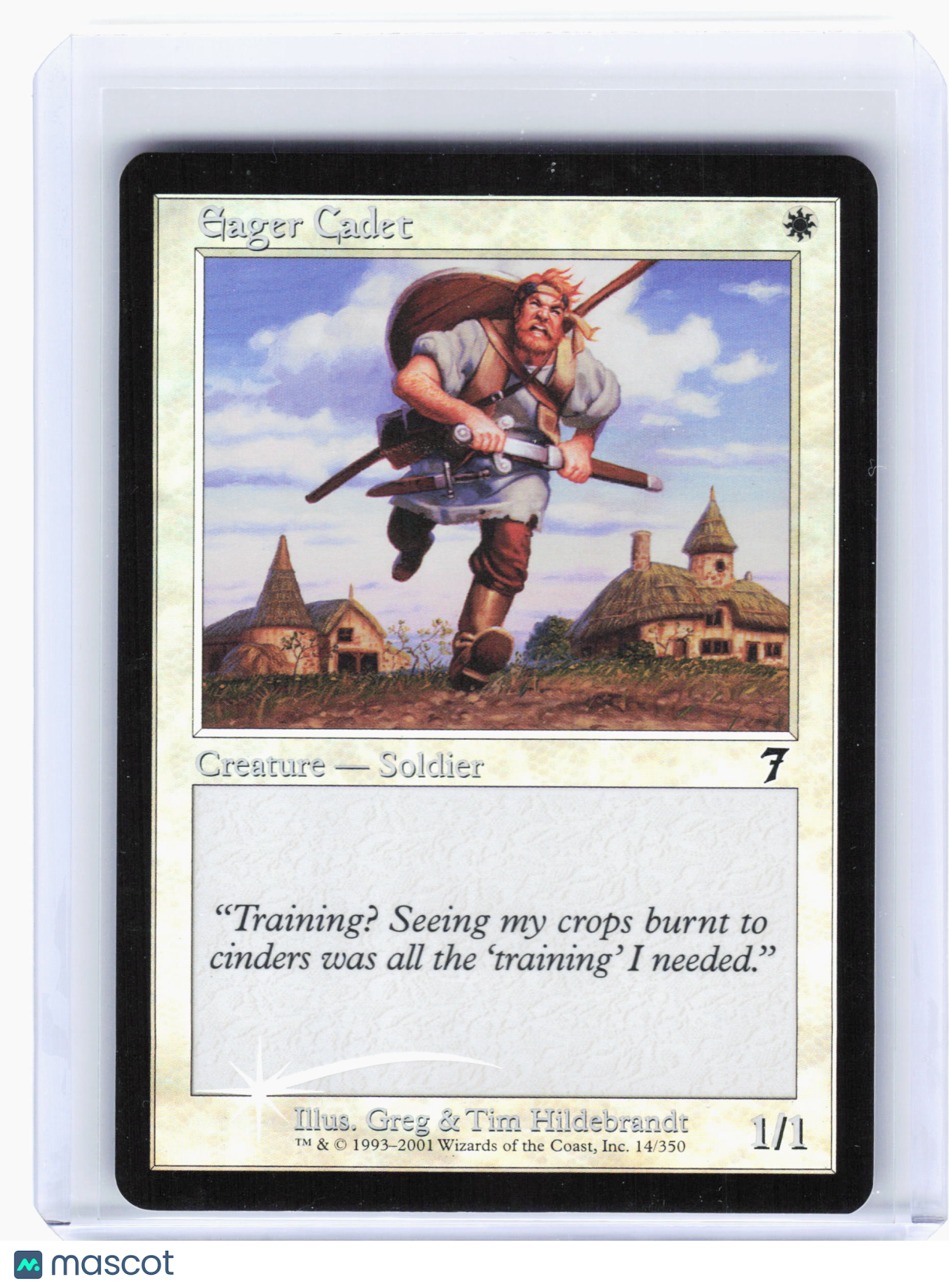 2001 Magic: The Gathering—Eager Cadet #14 7th Edition—Common Foil [LP]