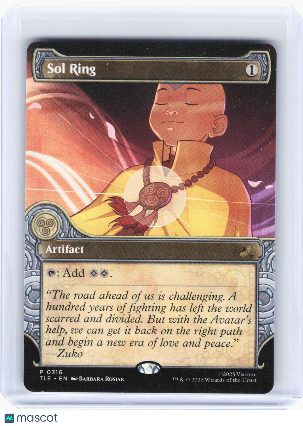 2025 MTG—Sol Ring #316 ATLA: Eternal-Legal—Promo Nonfoil (Showcase)