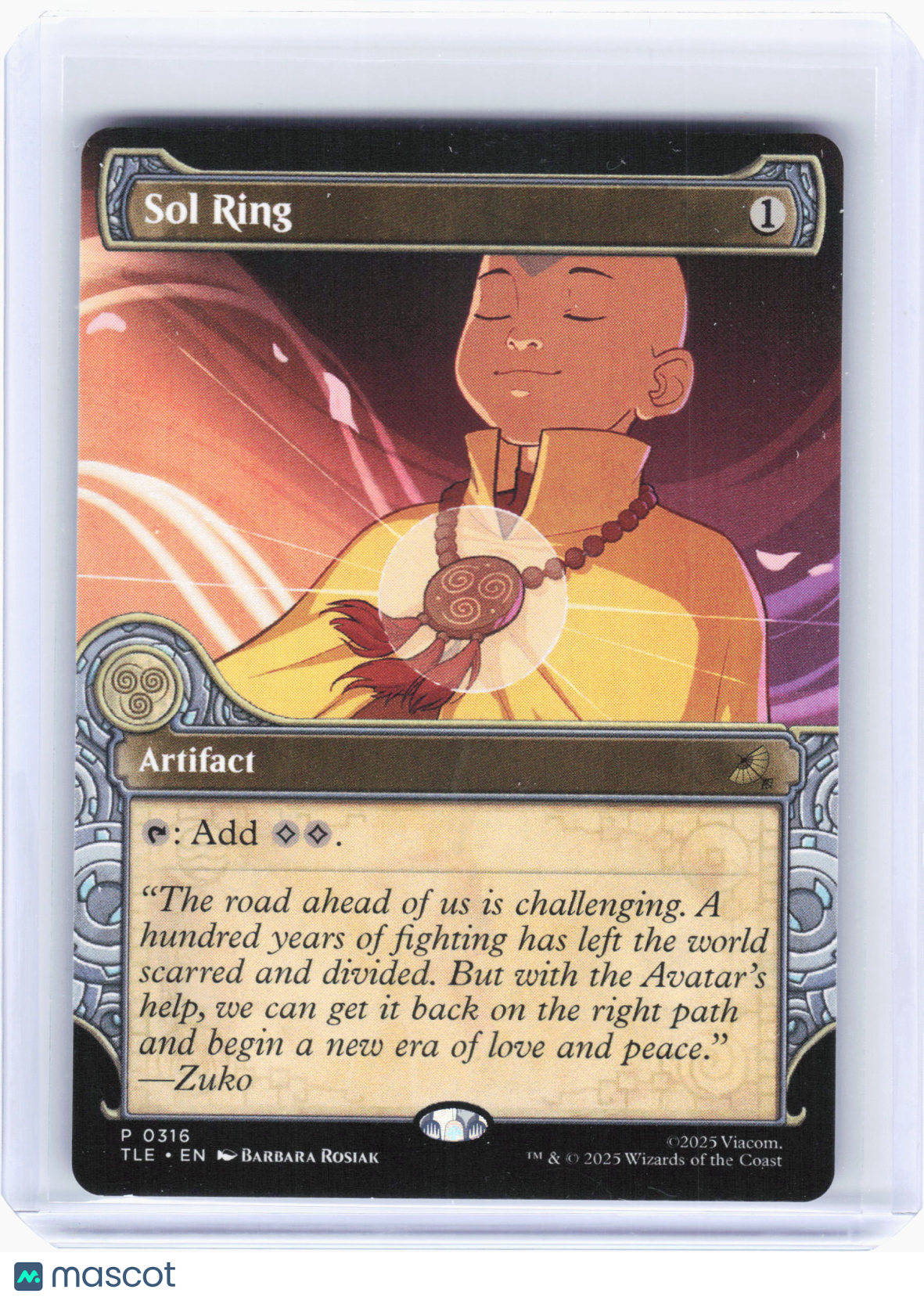 2025 MTG—Sol Ring #316 ATLA: Eternal-Legal—Promo Nonfoil (Showcase)