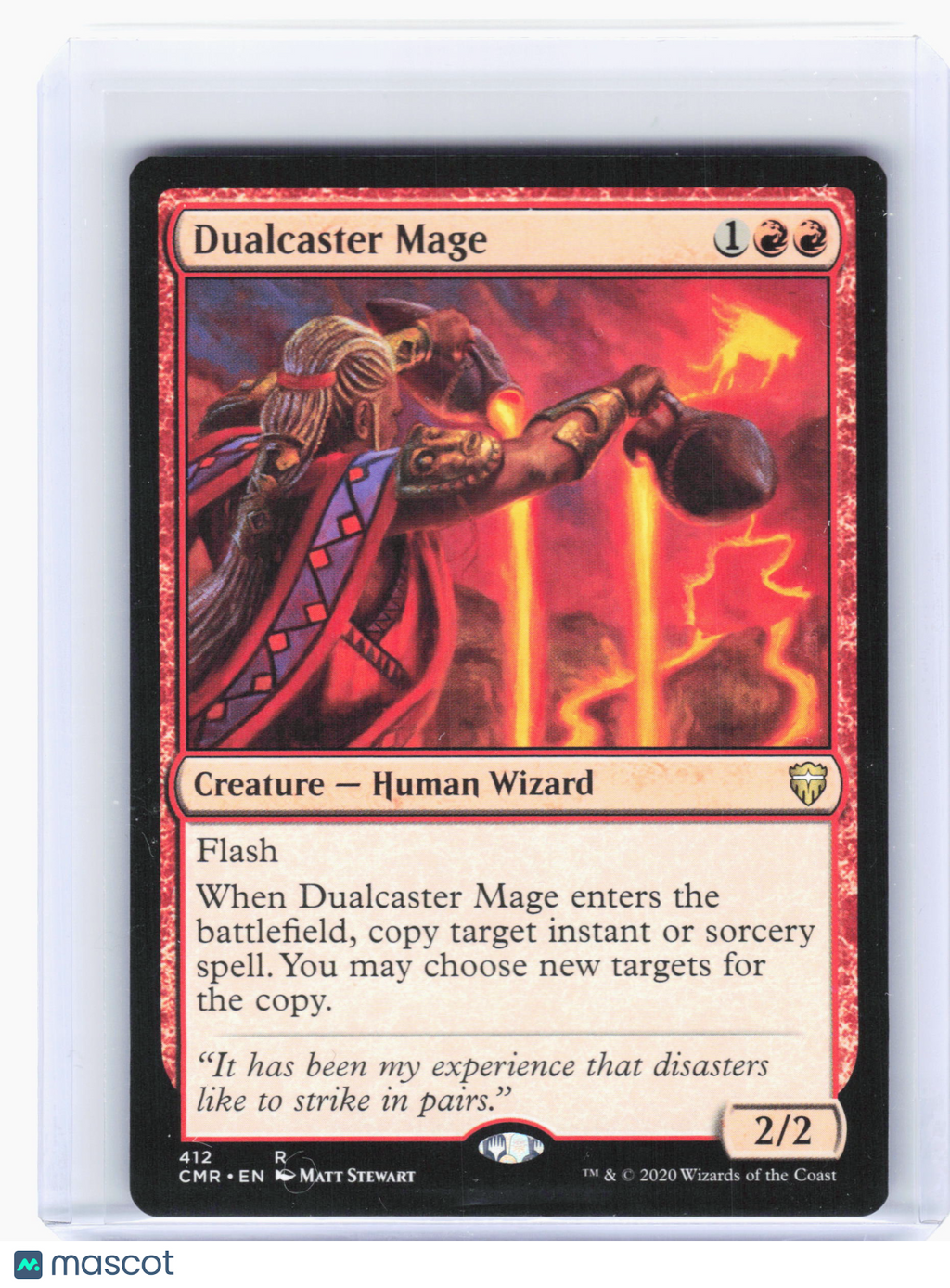 2020 Magic: The Gathering—Dualcaster Mage #412 Commander Legends—Rare Nonfoil