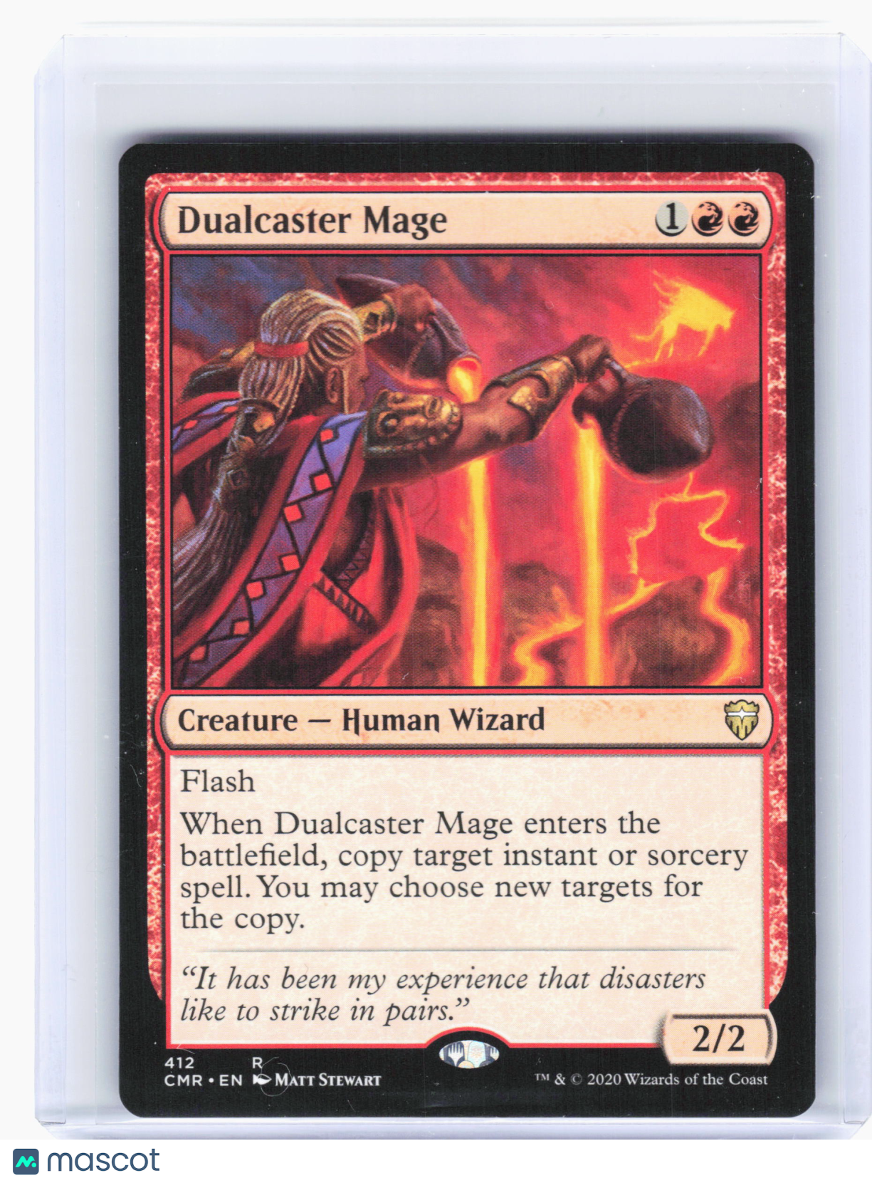 2020 Magic: The Gathering—Dualcaster Mage #412 Commander Legends—Rare Nonfoil