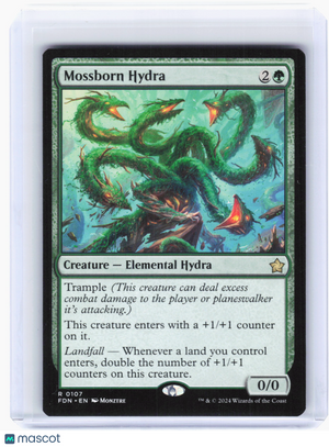 2024 Magic: The Gathering—Mossborn Hydra #107 Foundations—Rare Nonfoil