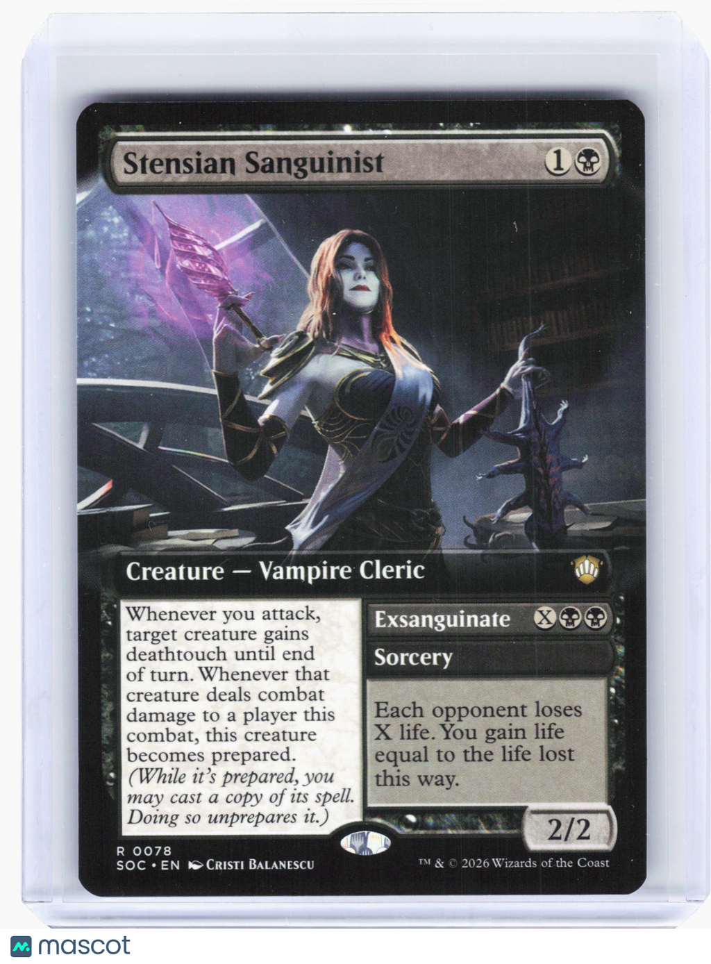 2026 MTG—Stensian Sanguinist #78 Commander: SOS—Rare Nonfoil (Ext Art)