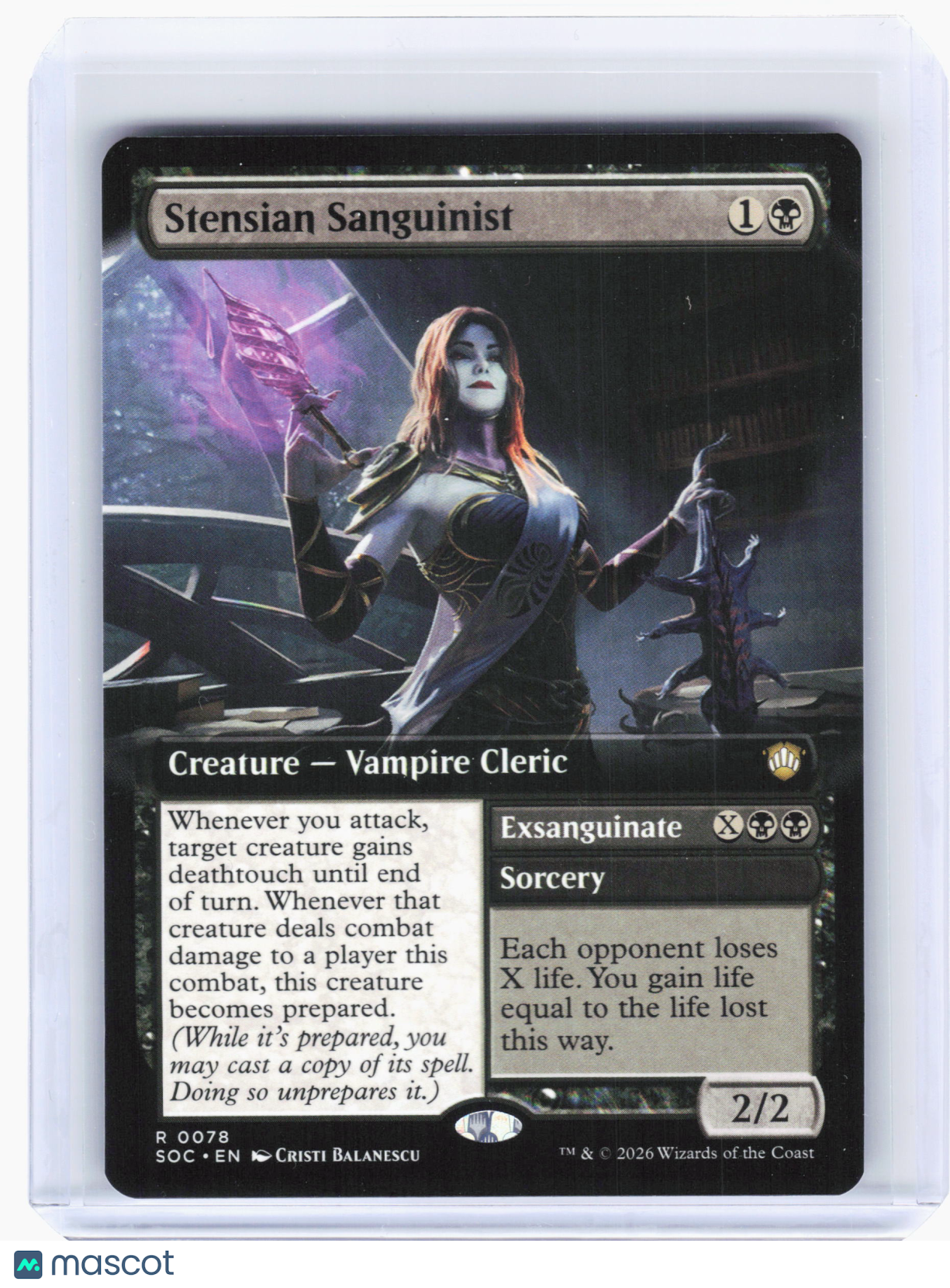 2026 MTG—Stensian Sanguinist #78 Commander: SOS—Rare Nonfoil (Ext Art)